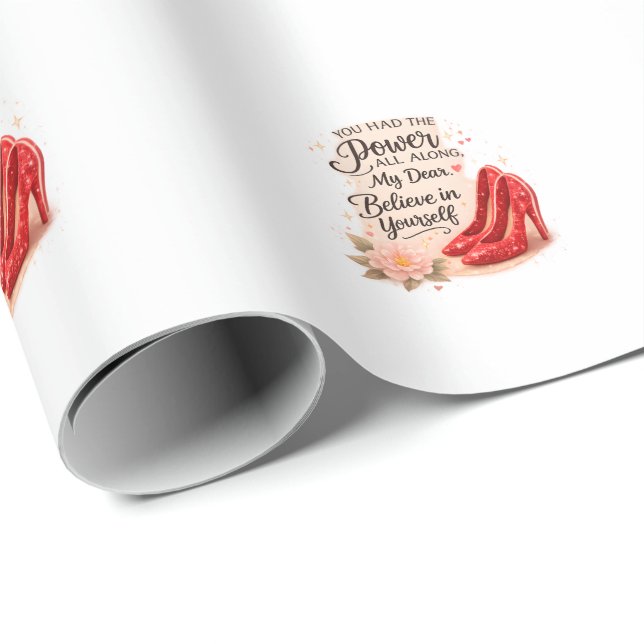 You Had the Power All Along Inspirational Quote Presentpapper (Rullad Hörn)