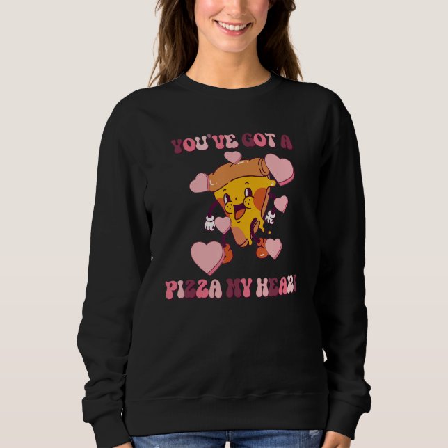 You Have got A Pizza in My Heart groovy Valentines T Shirt (Framsida)