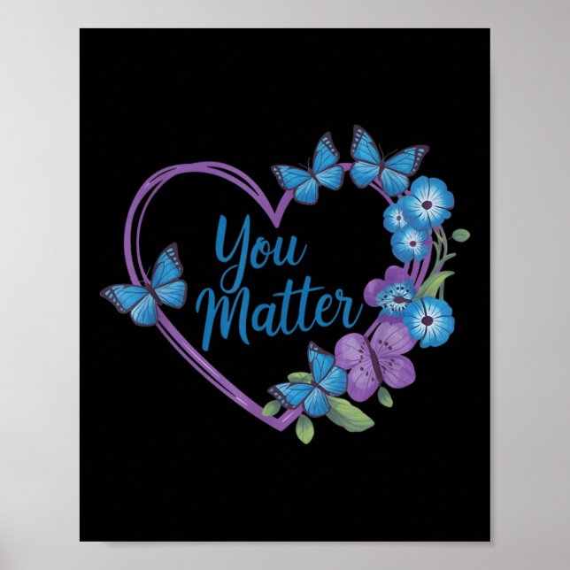 You Heart Suicide Prevention Awareness  Poster (Framsidan)