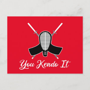 You Kendo It - rolig Kendo Aikido skämt grafisk de Vykort