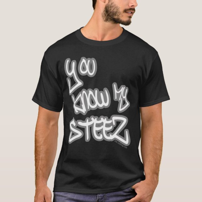 You Know My Steez Hip Hop Style Drip Fire Swagger  T Shirt (Framsida)
