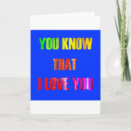 You Know that I love you Kort