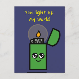 "You Light Up My World" vykort
