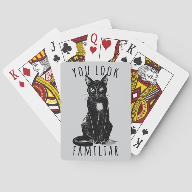 You Look Familiar Witches Black Cat Casinokort (Baksidan)