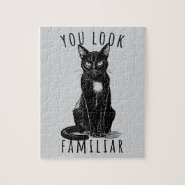 You Look Familiar Witches Black Cat Pussel