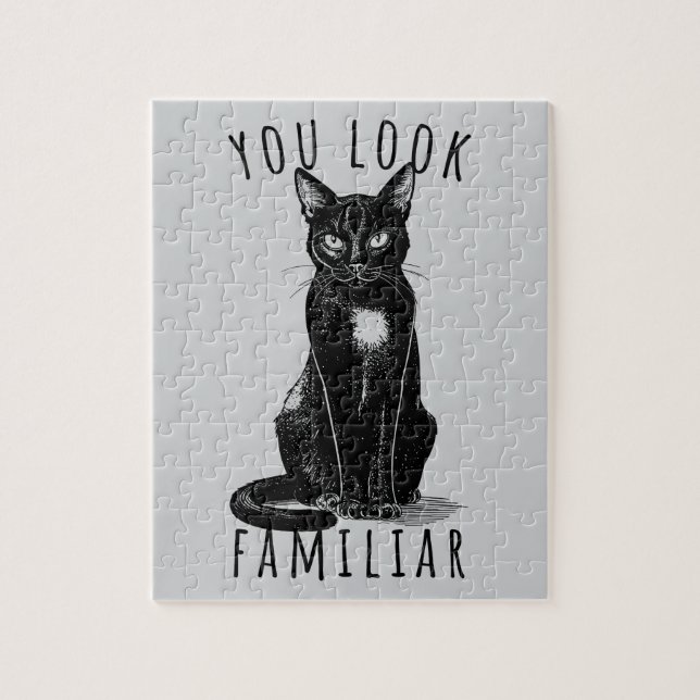 You Look Familiar Witches Black Cat Pussel (Vertikal)