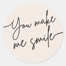 “You Make Me Smile” Söt uppmuntrande dekal