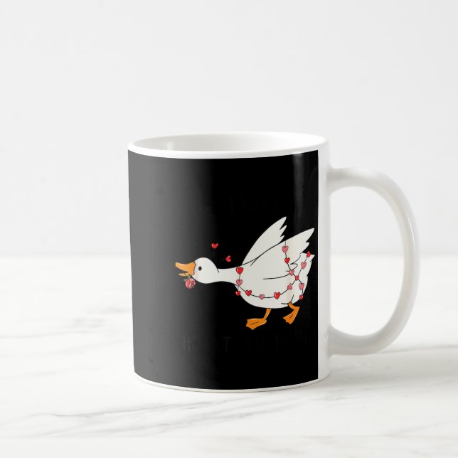 You Make My Heart Go Honk Funny Goose Valentine  Kaffemugg (Höger)