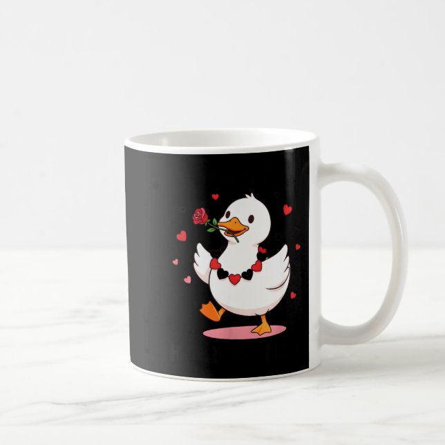 You Make My Heart Go Honk Funny Goose Valentine’s  Kaffemugg (Höger)