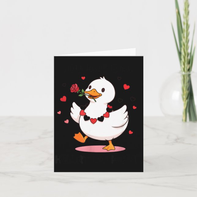 You Make My Heart Go Honk Funny Goose Valentine’s  Kort (Framsida)