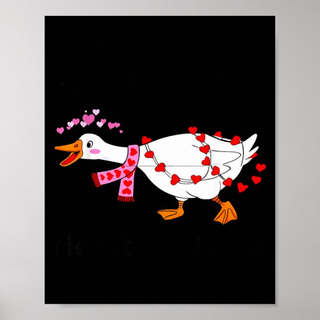 You Make My Heart Go Honk Valentine Goose Heart Si Poster (Framsidan)
