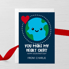 You Make My Heart Orbit Valentine's Day Card Anteckningskort