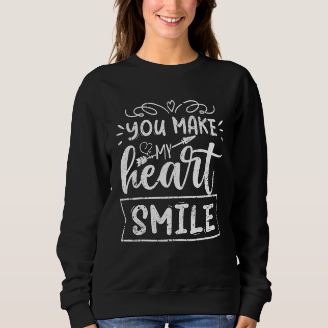 You Make My Heart Smile Couple Matching Love Boys  T Shirt (Framsida)