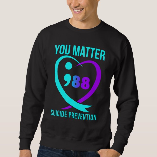 You Matter 988 Suicide Prevention Awareness Lång Ärmad Tröja (Framsida)