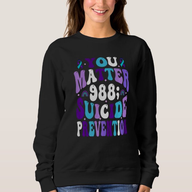 You Matter 988 Suicide Prevention Awareness Ribbon T Shirt (Framsida)