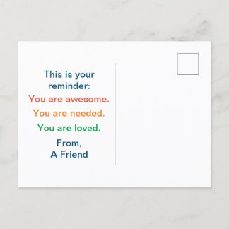 You Matter Anonymous "Secret Sender" Postcard Vykort