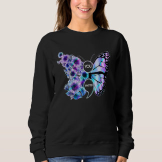 You Matter Butterfly Sunflower Suicide Prevention T Shirt