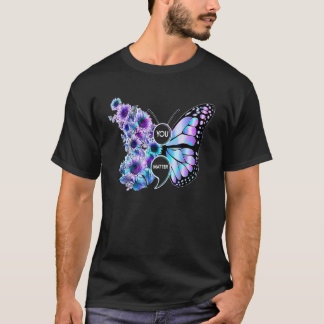 You Matter Butterfly Sunflower Suicide Prevention T Shirt