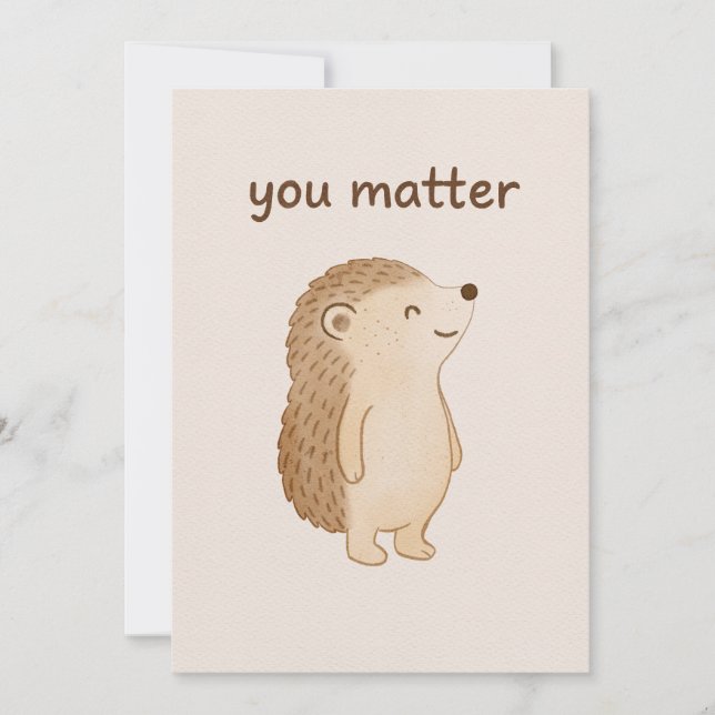 You Matter Hedgehog Card Inbjudningar (Framsida)