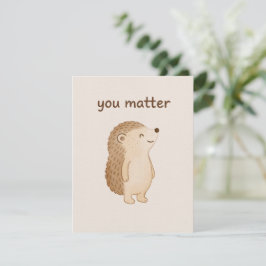 You Matter Hedgehog Flat Note Card Anteckningskort