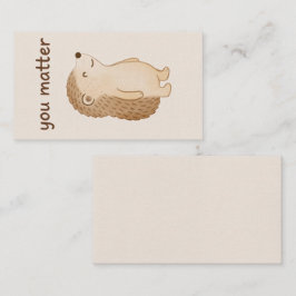 You Matter Hedgehog Gift Enclosure Card Tilläggskort