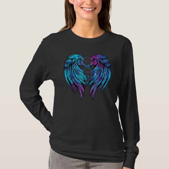 You Matter Suicide Prevent Awareness Teal Purple S T Shirt (Framsida)