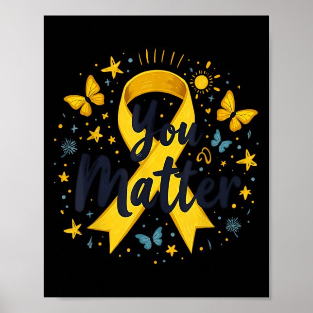 You Matther Suicide Prevention Awareness Yellow Ri Poster (Framsidan)