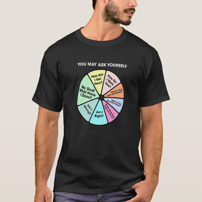 You May Ask Yourself Classic 80's Pop Music Retro  T Shirt (Framsida)