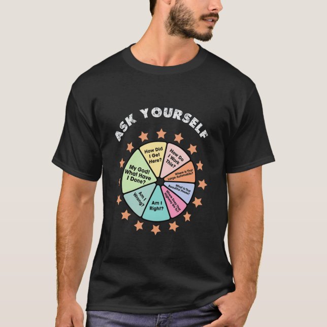 YOU MAY ASK YOURSELF T-Shirt |Talking Heads Slogan (Framsida)