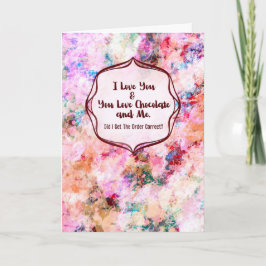 You, Me & Chocolate – Funny Anniversary  Kort