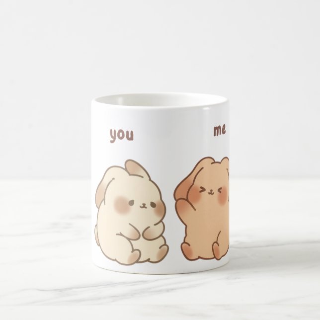 You & Me Cute Bunny Mug Kaffemugg (Center)
