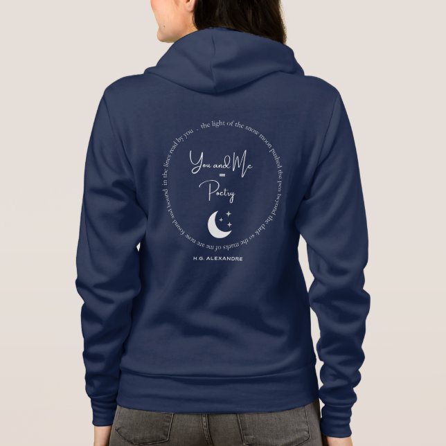 You + Me = Poetry– Zipped Hoodie by H.G. Alexandre T Shirt (Baksida)