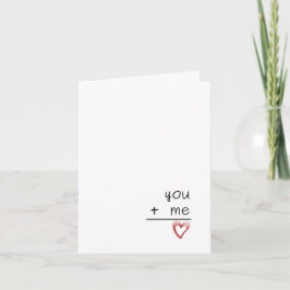 You + Me Välkomstkort Kort
