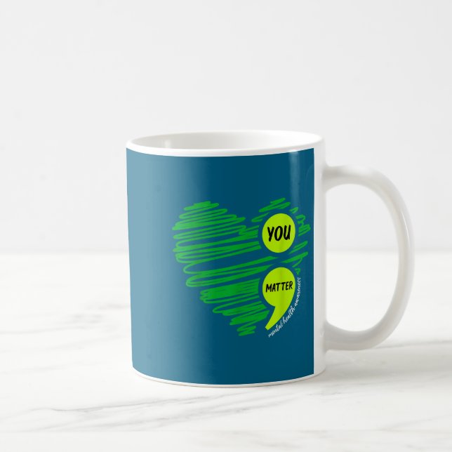 You Mental Health Awareness Green Suicide Preventi Kaffemugg (Höger)
