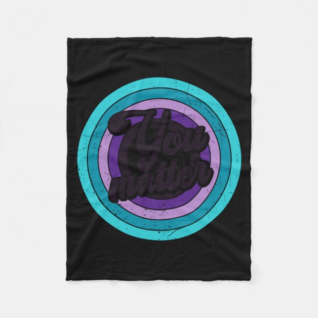 You Mental Health Message Suicicde Awareness Long  Fleecefilt (Framsidan)