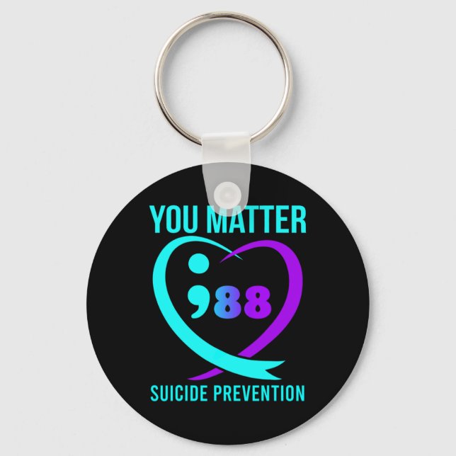You Problem 988 Suicide Prevention Awareneess  Nyckelring (Framsida)