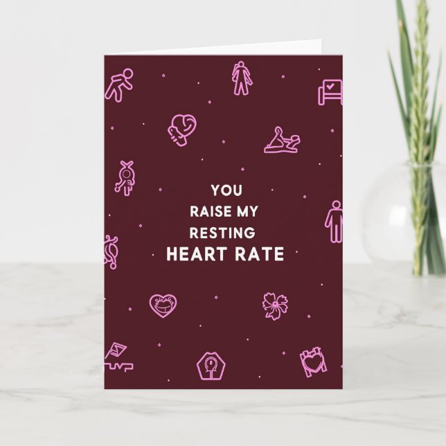 You Raise My Resting Heart Rate Card Kort (Framsida)