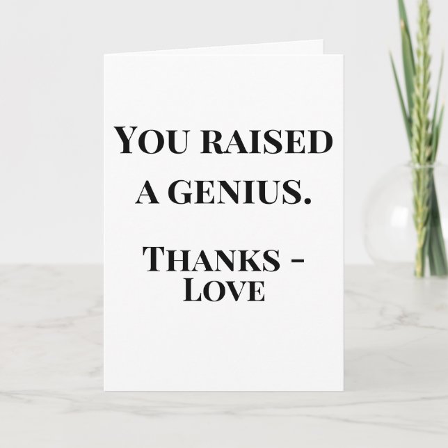 You Raised a Genius Mother's Day | Funny Kort (Framsida)