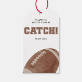 You’re a Catch Classroom Valentine Football Presentetikett