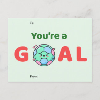 You’re a Goal Soccer Valentine Card Helg Vykort