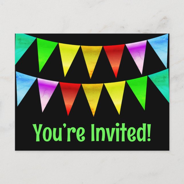 you’re invited happy birthday postcards vykort (Framsida)