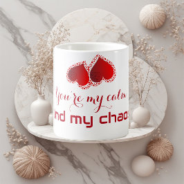 You’re my calm and my chaos Sweetheart Monogram  Kaffemugg