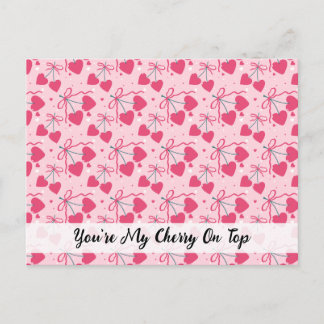 You’re My Cherry On Top Postcard | Cute Cherry Val Vykort
