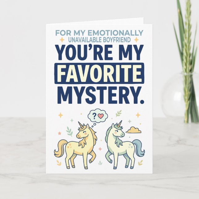 You’re My Favorite Mystery Unicorn Quote Kort (Framsida)