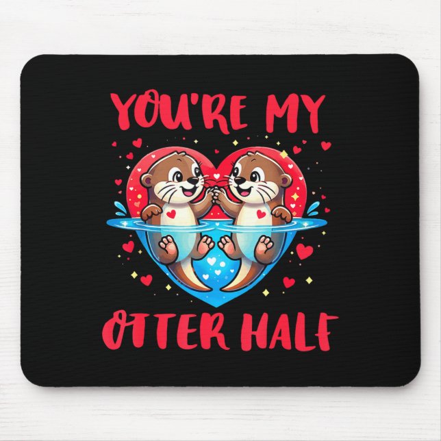You’re My Otter Half Valentine Funny Love Pun Cute Musmatta (Framsidan)