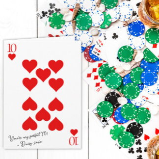 You’re My Perfect Ten 10 of Hearts valentine Kort