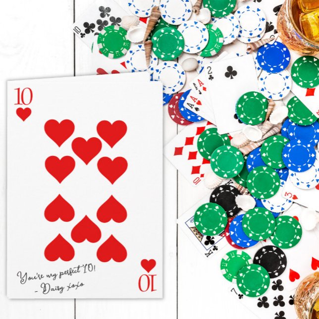 You’re My Perfect Ten 10 of Hearts valentine Kort (Skapare uppladdad)