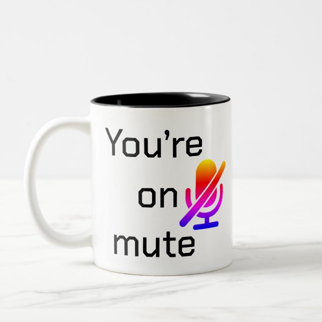 You’re on mute” Sarcastic Introvert Mug Två-Tonad Mugg (Vänster)