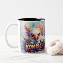 You’re Weird – Colorful Bird Humor Art Två-Tonad Mugg