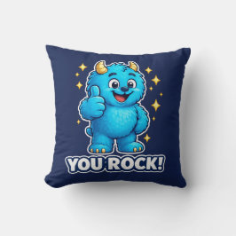 You Rock Blue Monster Navy Gold Superstar Kudde
